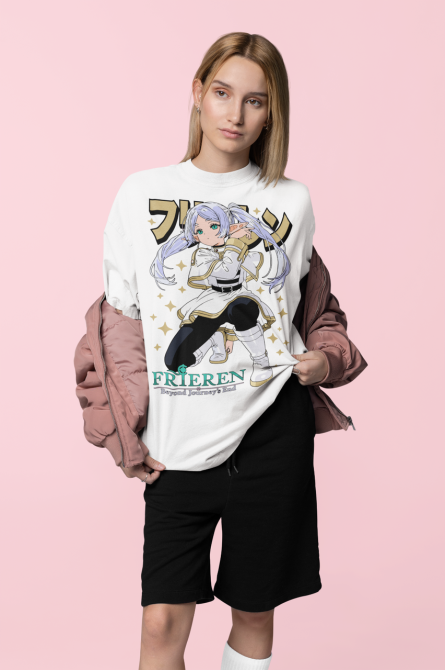 Футболка аниме Ферн Старк Аниме Гифтс оверсайз (S/M/L) Черний AnimeJ0614 Днепр - изображение 2