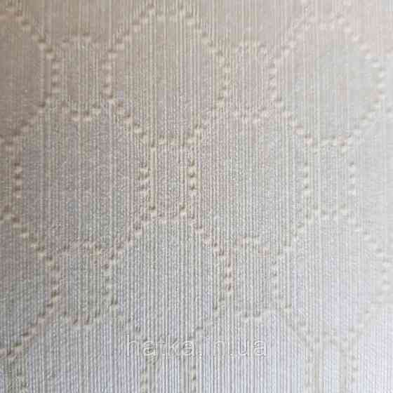 Текстильні шпалери на флізеліновій основі Da capo RaschTextil геометрія ромб овал сітка жовті фон пісочний Київ