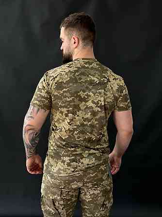 Тактическая футболка Coolmax пиксель, военная летняя полевая футболка ЗСУ, боевая штурмовая футболка Львов