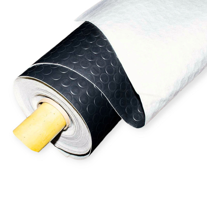 Автоліноліум (2,0м ширина/1,7мм товщина) чорний п'ятачок (у рулоні 33,0м) універс. Мукачево - фото 1