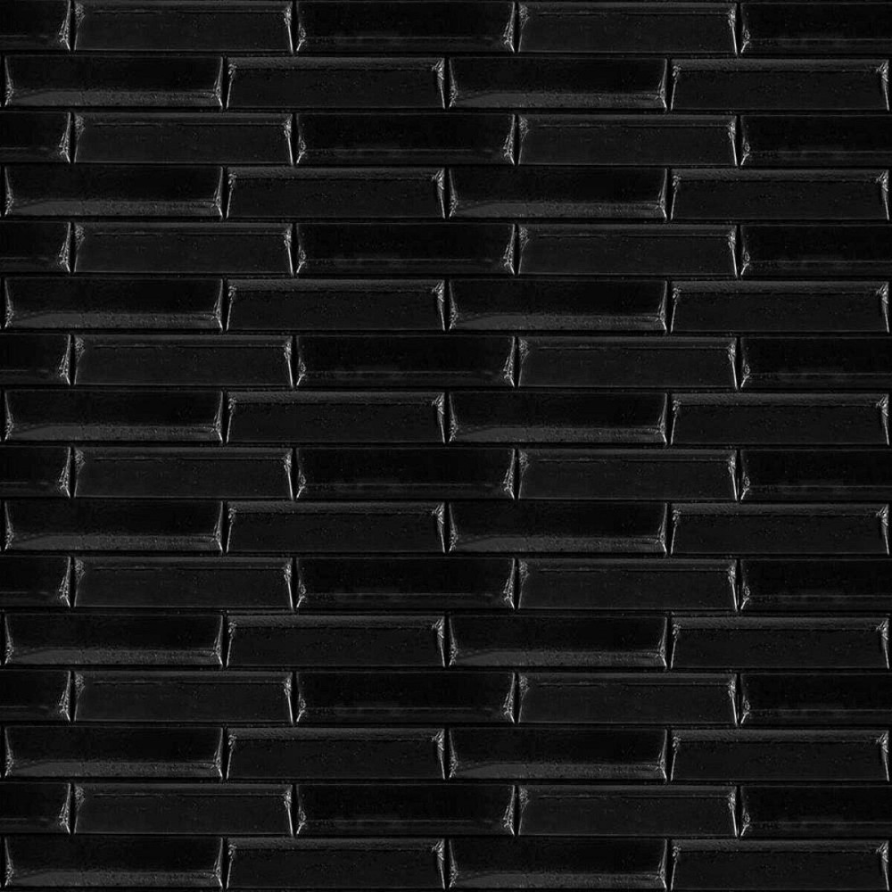 3D панель самоклеюча кладка 700х770х7мм Чорна (038) SW-00000303 Дніпро - фото 1