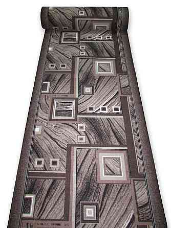Ковровая дорожка, Коричневые Квадраты, Ковёр на отрез, любые размеры 130, 500 Каменское