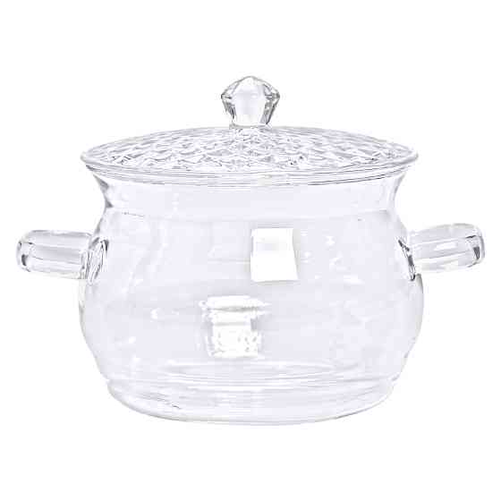 Yiwu Скляна каструля прозора з кришкою 2 (л) жаростійка HP-33-1 Киев