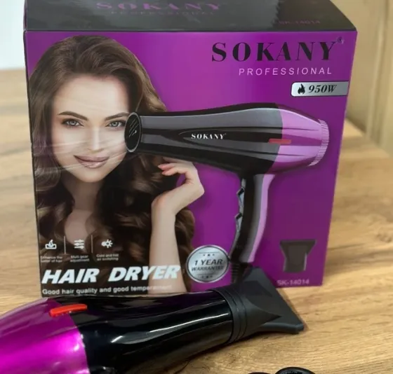 Фен для волосся Sokany SK-14014 950 Вт з 2 швидкостями, 2 температурними режимами та петлею для підв Одеса