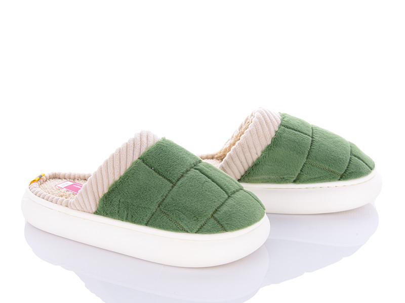 Тапочки женские домашние теплые закрытые мех Зеленый 36/37 Одесса - изображение 4