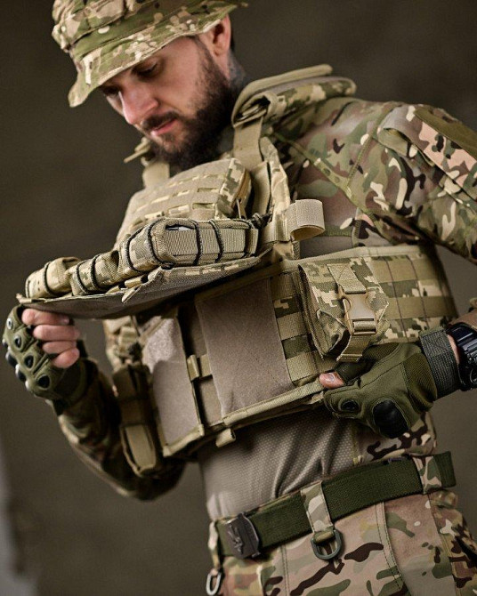 Тактична плитоноска з чотирма точками швидкого скидання Asdag піксель ТТ2615 Одеса - фото 3