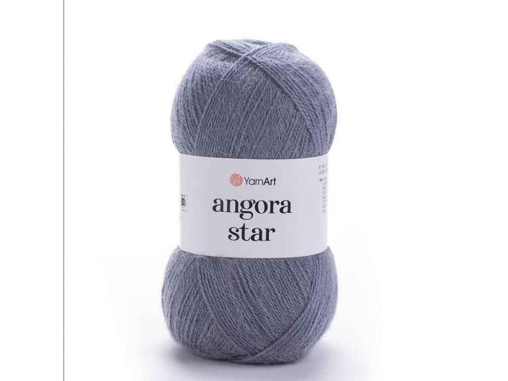 Пряжа Angora Star серый 80% акрил 20% шерсть 500м 100г 5шт/уп 3088 ТМ YarnArt Киев - изображение 1