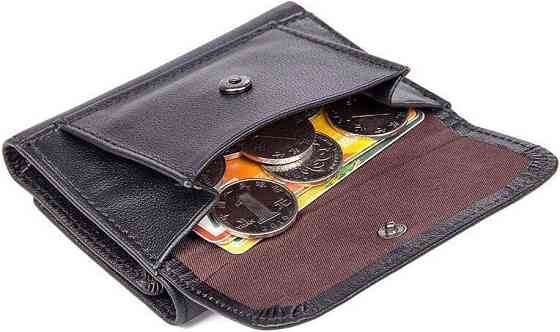 Кошелек Vintage 14467 кожаный Черный Киев