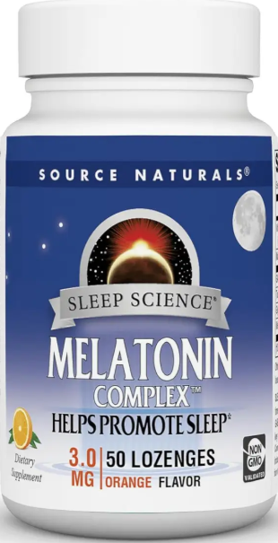 Комплекс для сну з мелатоніном Source Naturals Sleep Science Melatonin Complex 3 mg 50 льод апельсин Київ - фото 1