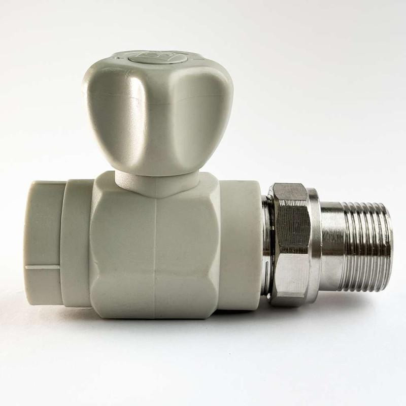 PPR Кран для радиатора с накидной гайкой 25х3/4'' прямой шаровый Харьков - изображение 2