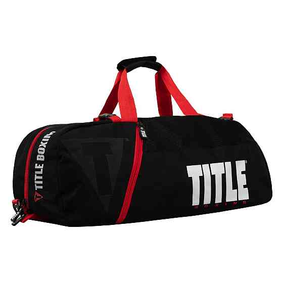 Спортивна сумка TITLE Boxing Champion Sport Bag/Backpack Black/Red Каменское