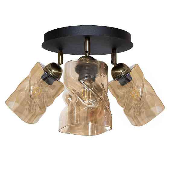 Светильник потолочный MSK Electric Tornado поворотный на круглой основе PL 202415-3R BK Одесса