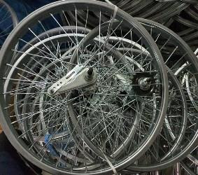 Обод велосипедный (в сборе) 26 (червячная втулка хром,усиленное под 3 спицу) заднее Мукачево - изображение 1