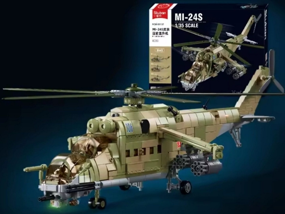 Конструктор новый боевой вертолет Mi 24 Sluban 893 шт блоков Lego. Харьков - изображение 8