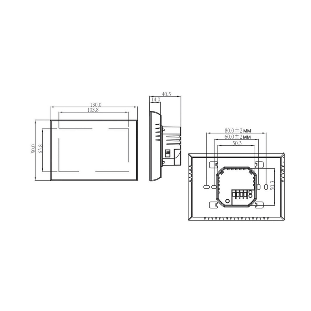 Дротовий тижневий термостат погодозалежний BHT-8000GCLW Київ - фото 2