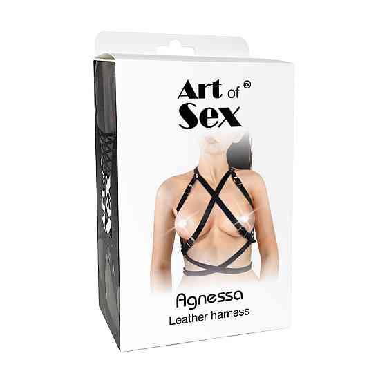 Портупея жіноча Art of Sex - Agnessa Leather harness, Чорний XS-M Sex Aura Київ