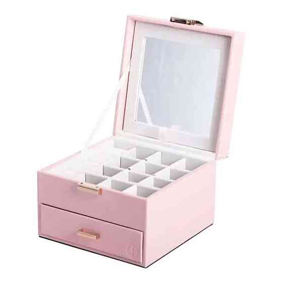 Скринька для прикрас з еко шкіри 2 яруси органайзер для ювелірних виробів HP-5-2P Київ