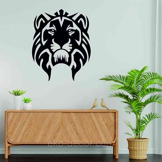 Декоративное настенное Панно «Лев» Декор на стену 70*57 см, Черный Киев