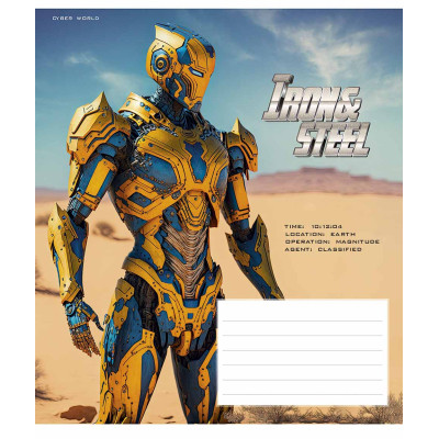 Зошит Школярик Iron&amp;Steel 12 аркушів клітинка (012-3284K) Вінниця - фото 2