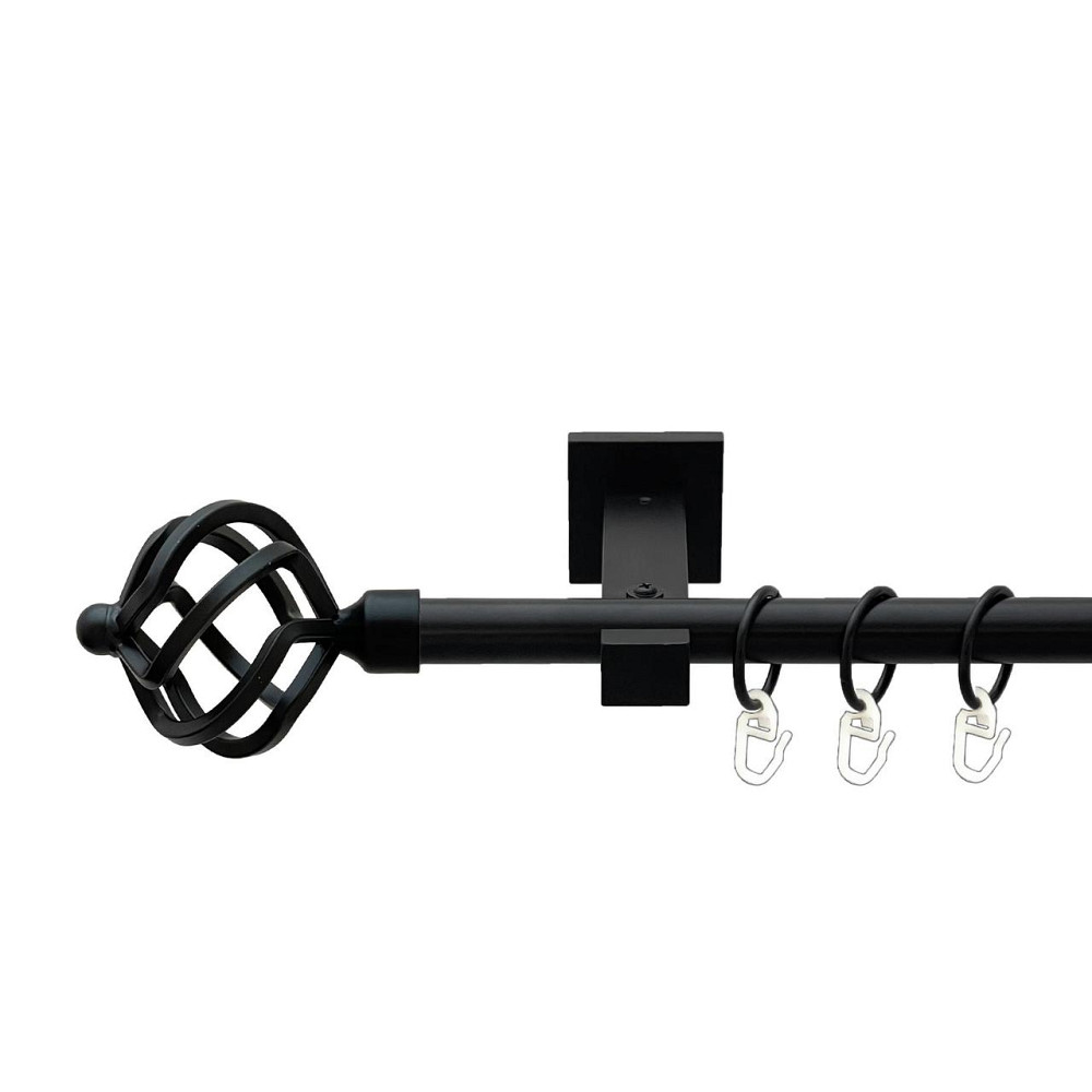 Карниз Orvit Ажур металевий однорядний техно гладка труба кільце металеве Чорний Оксамит 19 мм 300 см (00-00026693) Львів - фото 1