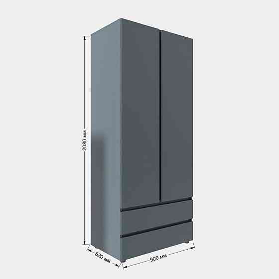 Шафа дводверна Еверест ШЛ-2 Лайт Графіт (DTM-4912) Львів