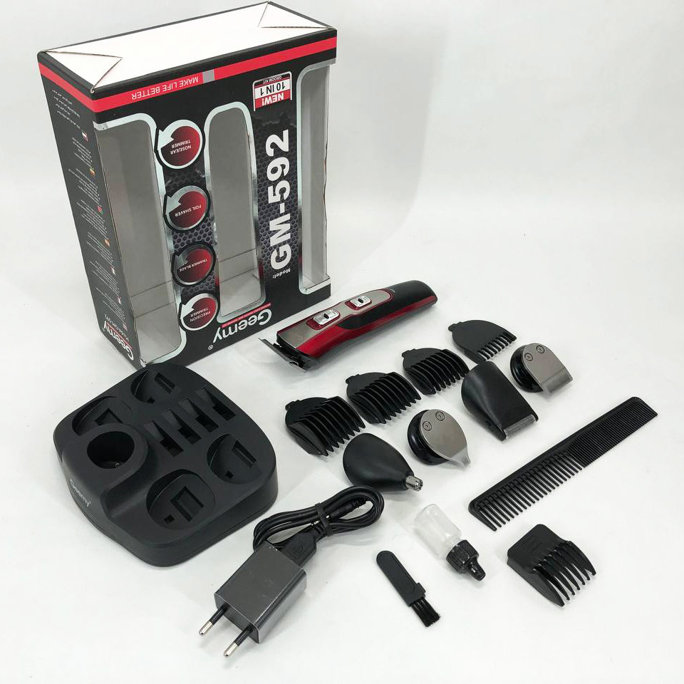 Машинка для стрижки волосся професійна GEMEI GM-592, Машинка для стрижки на акумуляторі EK-41 Львів - фото 10