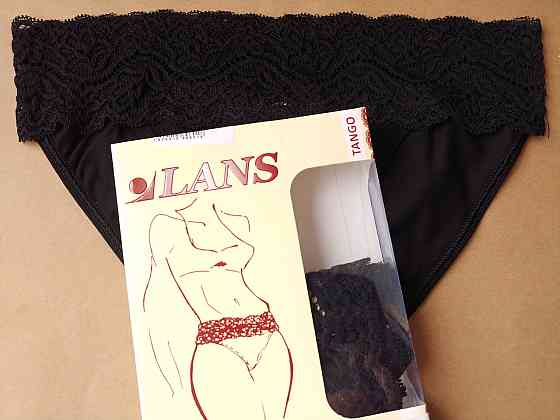 Женские трусики кружевные Lans Танго (2шт в уп) Lans 26/030 XL, Черный Киев