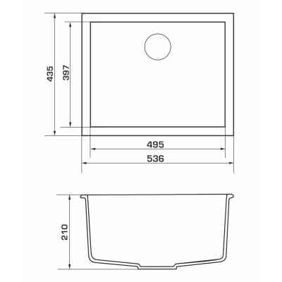 Мийка кухонна GRANADO UNDER TOP MAX avena (gr3002) Вінниця