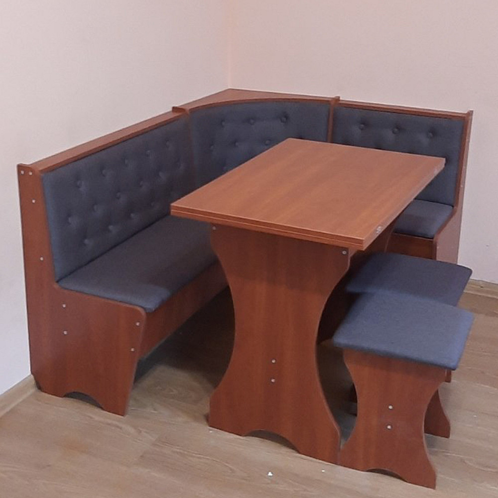 Куток Сімейний зі столом та 2 табуретки 114х154 см Тканина / Яблуня Львів - фото 1