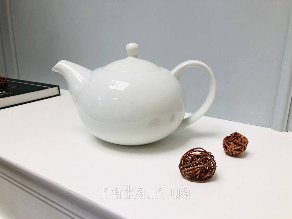 Чайник заварювальний Olens "Вайт" 1200 мл керамічний білий для дому та ресторану Київ - фото 1