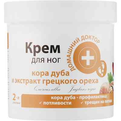 Крем для ног Домашній Доктор Кора дуба и экстракт грецкого ореха 250 мл (4823015924484) Винница