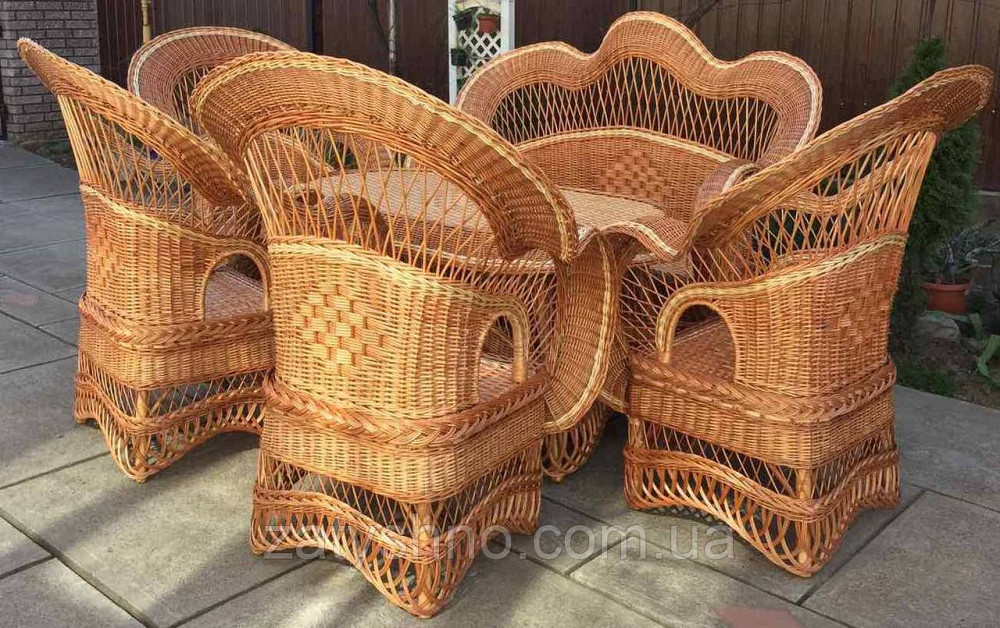 Мебель из лозы с диваном | комплект плетеной мебели со столом | мебель плетеная очень красивая Киев - изображение 1