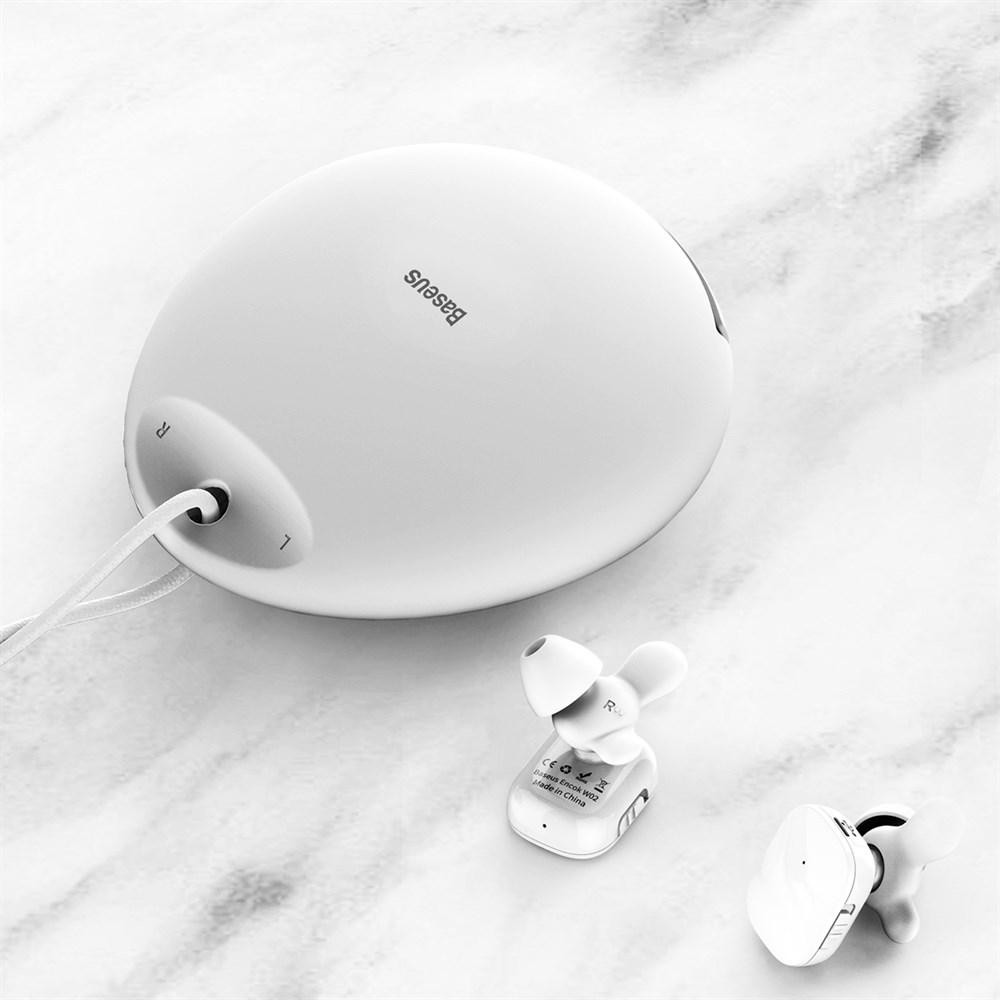 Бездротові Bluetooth-навушники Baseus Encok W02 з вбудованим мікрофоном NGW02-02 (Білі) Николаев - изображение 6