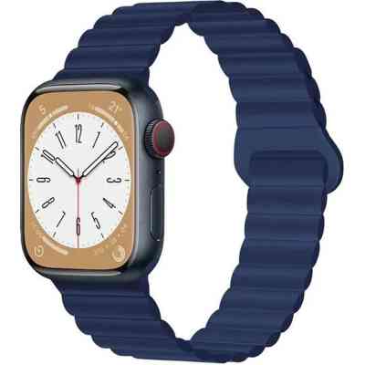 Ремешок для смарт-часов Drobak Silicone Magnetic Link для Apple Watch All Series 38/40/41mm Midnight blue (898920) Винница