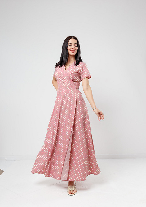Летнее платье в пол Кайли 46, Фрезовый Киев - изображение 1