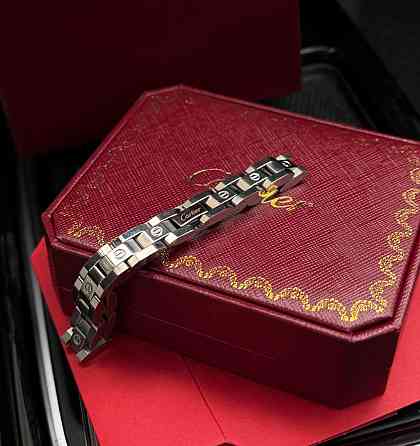 Мужской фирменный браслет Cartier (6110), фирменная упаковка Киев