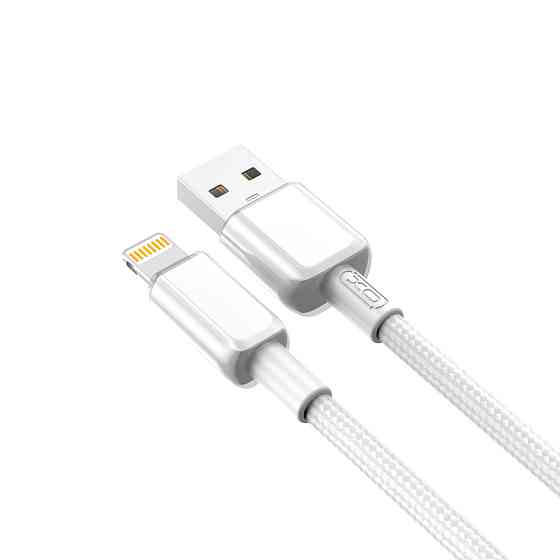 Кабель XO PVC Shiny Colorful USB to Lightning 1м білий Львів