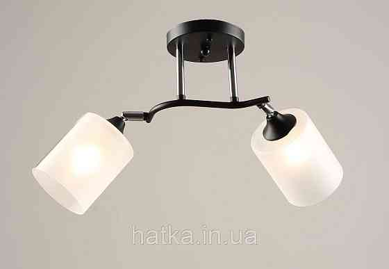 Люстра стельова на 2 плафони VALESO K2316/2, чорний/хром (E27) Київ