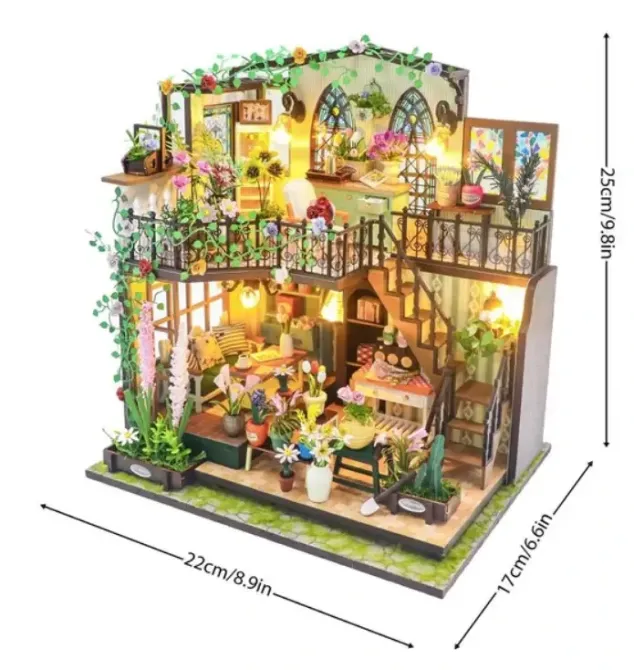 3D Румбокс DIY Darcy Flower House Дом в цветах + Пылезащитный купол M2322Z Киев - изображение 3