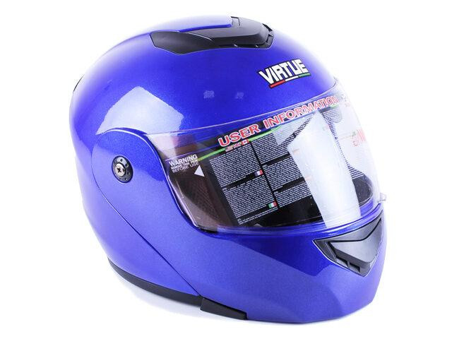 Шолом мотоциклетний модульний MD-903 (синій, size S) Мукачево - фото 1