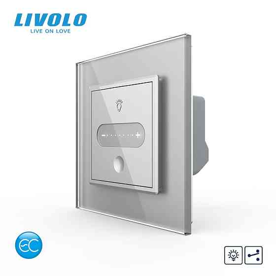 LIVOLO Розумний сенсорний прохідний/перехресний димер EC LIVOLO сірий матове скло ZigBee Коломыя