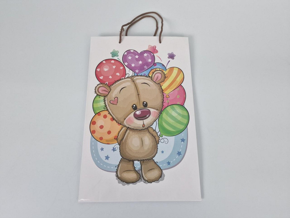 Великий паперовий пакет вертикальний 25/37/8 (артBV-010) (12 шт.) Харків - фото 2