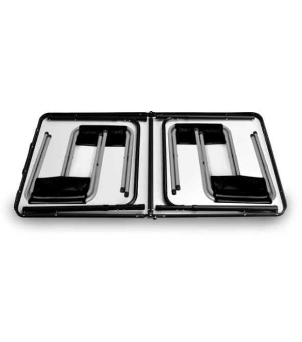 Розкладний туристичний стіл-валіза (120 х 60 см) + 4 стільці, комплект садових меблів, Коричневий (імітація дерева) Київ - фото 19