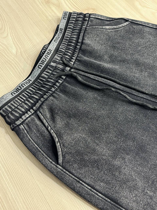 Брюки жіночі Black Cyclone 601 палаццо рівні варені тай-дай чорні, чорний, 3XL Київ - фото 7