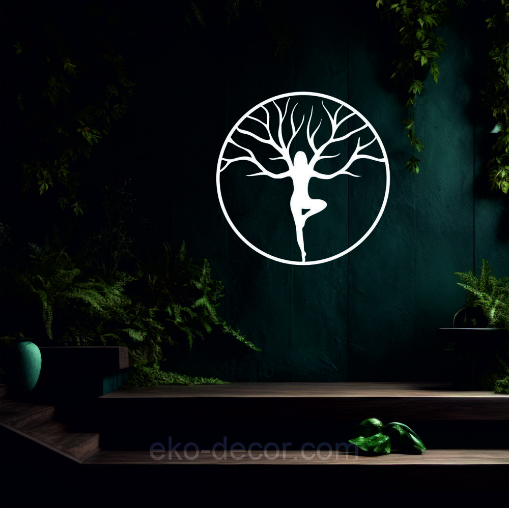 Декоративне настінне 3D Панно «ЙОГА» Декор на стіну з об'ємом 90*90 см, Білий Київ - фото 7