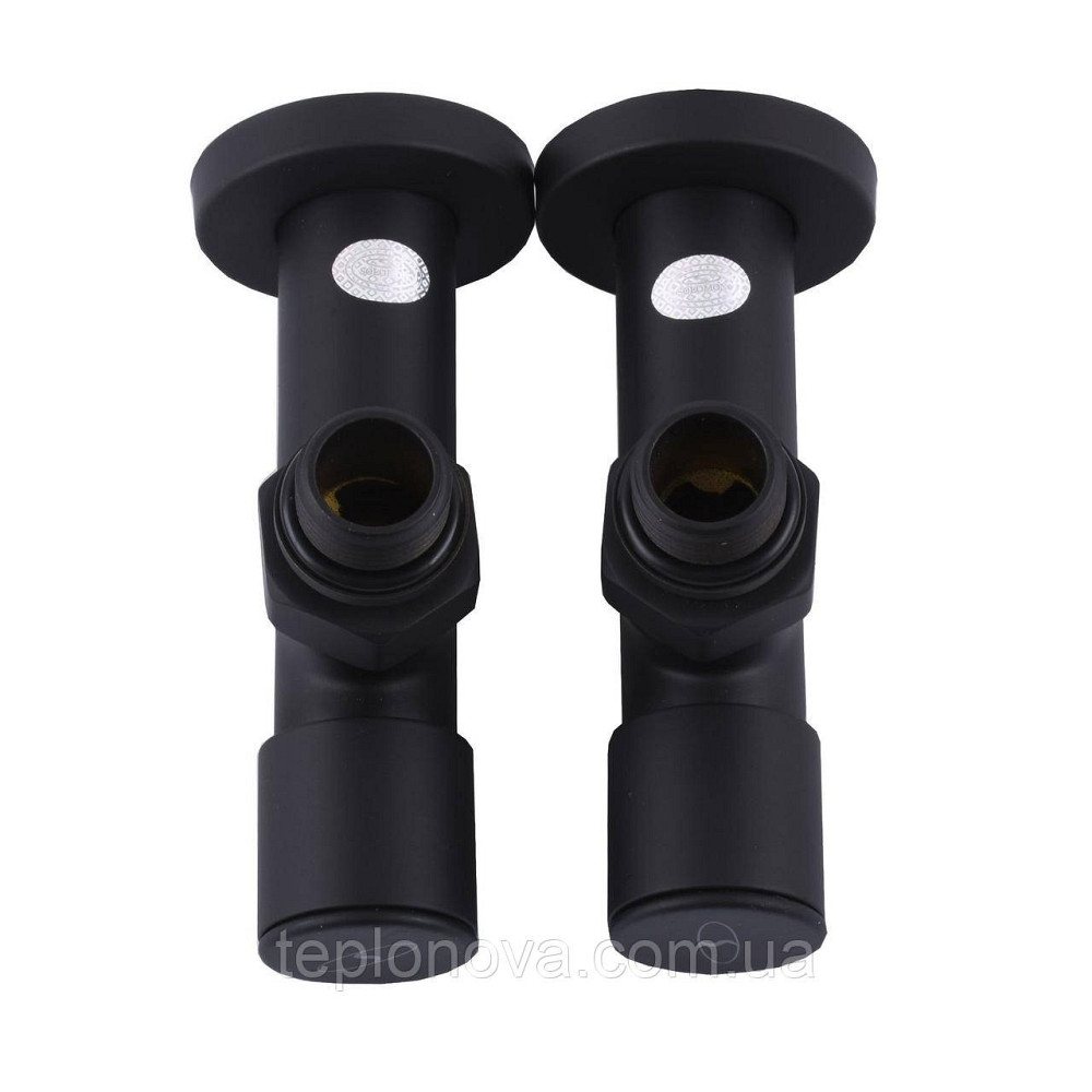 Набір Кран вентильний кутовий з американкою SOLOMON LUX 1/2| 7777 (2шт.) BLACK   (1уп) Чернівці - фото 3