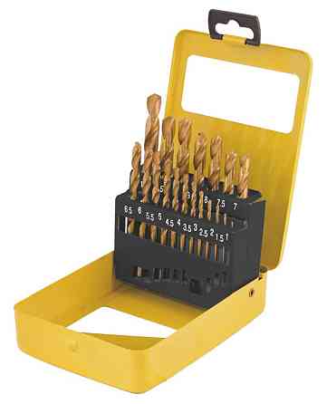 MASTERTOOL Набір свердл для металу MASTERTOOL 19 шт HSS ТИТАН 1-10 мм metal box 11-0319 Коломия