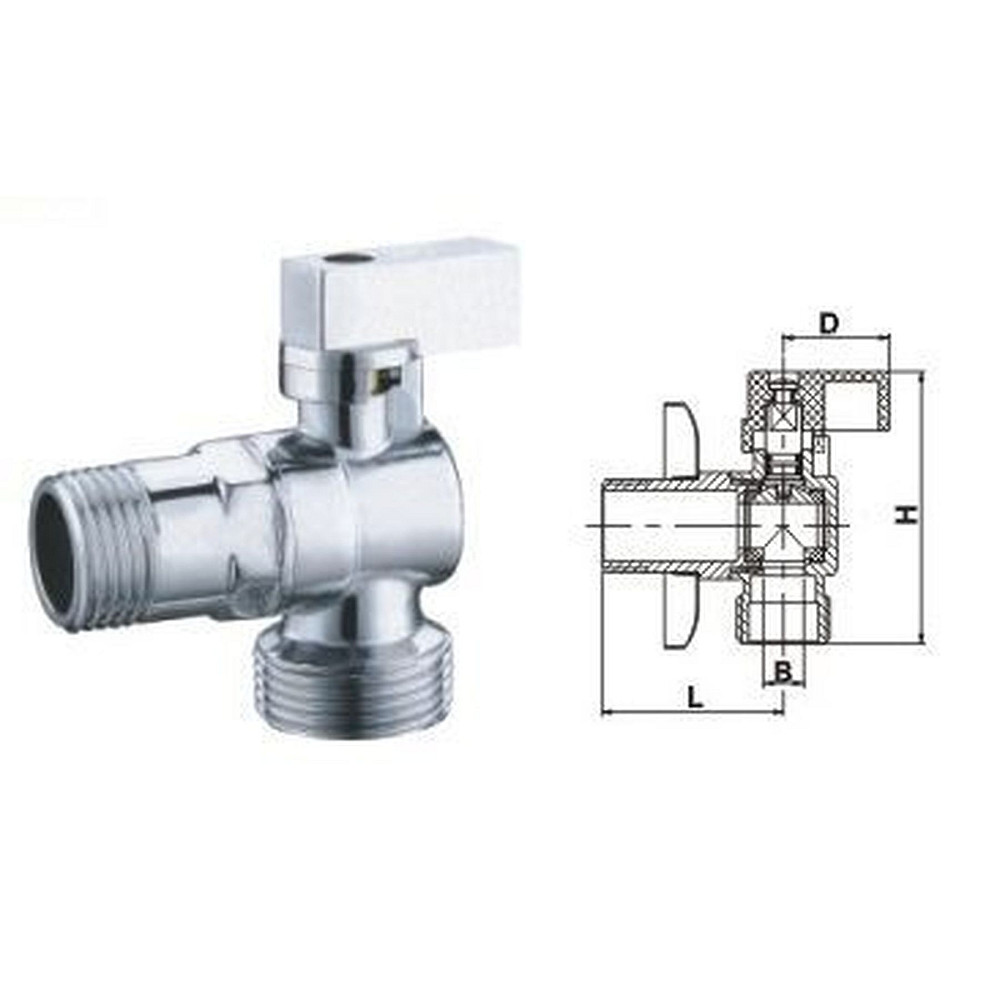 Кран кульовий кутовий SOLOMON 1/2″х1/2″ A7172 Тернопіль - фото 5