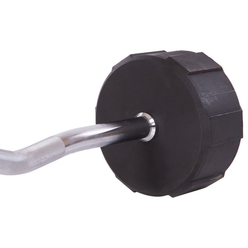 Штанга фиксированная изогнутая полиуретановая LI NUO 3623-40 длинат 120 см 40 кг Киев - изображение 5