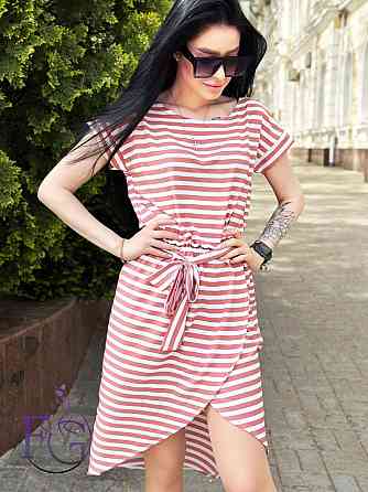 Літня сукня міді на запах "Lady" оптом | Розпродаж моделі Бежевий, 42-44 Київ